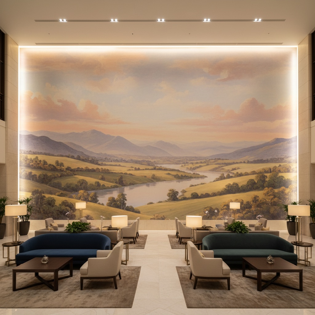 Vizualizace: panoramatická krajina – přímý UV tisk na zeď (hotel)